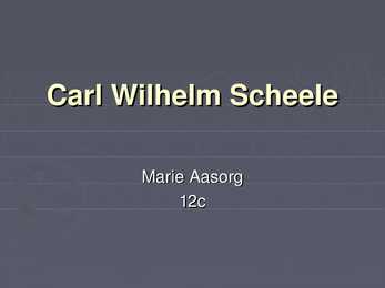 Carl Wilhelm Scheele
