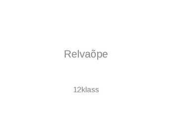 Relvaõpe