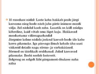 Inimese looteline areng #13