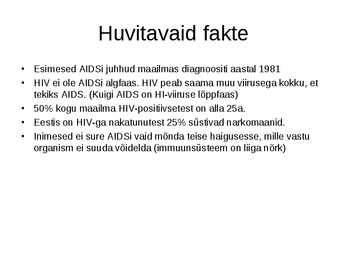 AIDS-i kokkuvõte #7