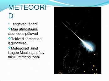 Meteoorid-meteroriidid #2