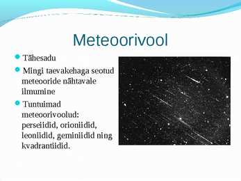 Meteoorid-meteroriidid #3