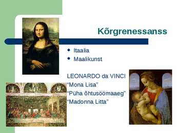 Renessanss ja etapid #11