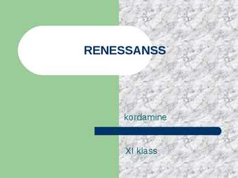 Renessanss ja etapid