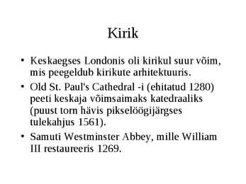 Keskaegne Londoni arhitektuur #9