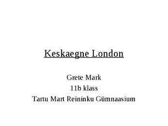 Keskaegne Londoni arhitektuur