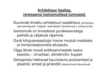 Renessanssi sünd Itaalias #4