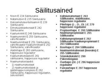 Toidu lisaained #27