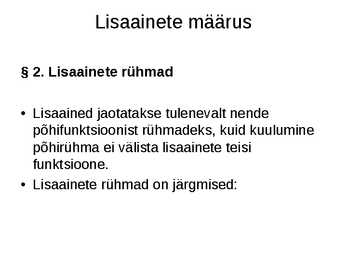 Toidu lisaained #4