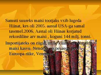 Powerpoint geograafias-Mais #11