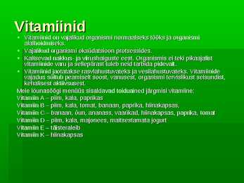 Tervislik toitumine #11