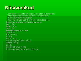 Tervislik toitumine #6