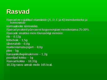 Tervislik toitumine #7