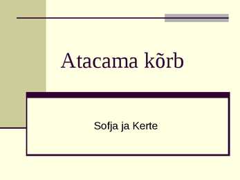 Atacama kõrb