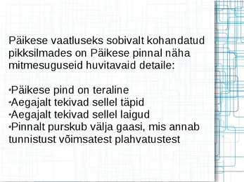 Päike - süsteemi peremees #3