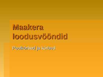 Kõrbed & poolkõrbed
