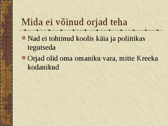 Kreeka orjandus #11