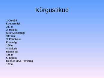Eesti geograafia #2