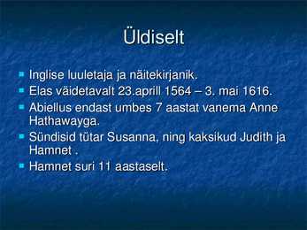 William Shakespeare perekond-karjäär-teosed #3