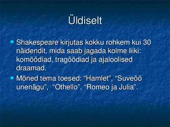 William Shakespeare perekond-karjäär-teosed #6