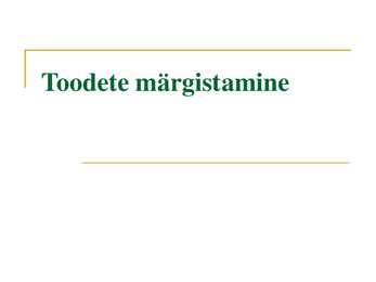 Toodete märgistus