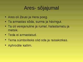 Antiikjumalad ja nende kujutamine kunstis - Ares #2