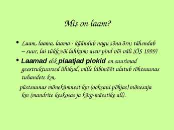 Laamtektoonika #2