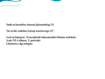 Joodi üldiseloomustus #2