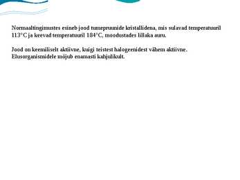 Joodi üldiseloomustus #3
