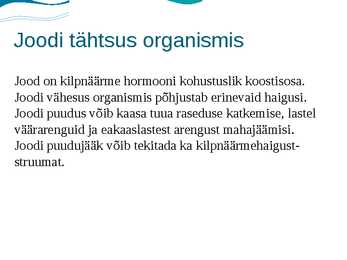 Joodi üldiseloomustus #4