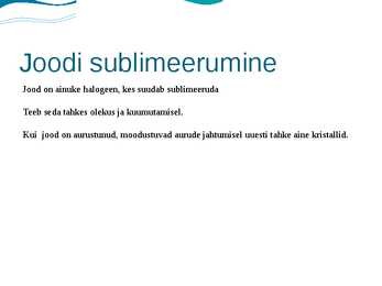 Joodi üldiseloomustus #5