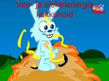 Vee-ja elektrienergia kokkuhoid