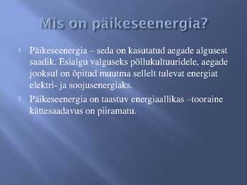 Päikeseenergia #2