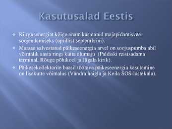 Päikeseenergia #8