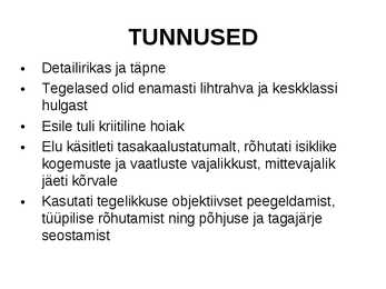 Realismi iseloomustus #4