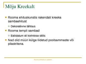 Rooma arhitektuuri süsteem #3
