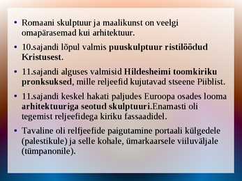 Romaani stiili kujutav ja tarbekunst #3