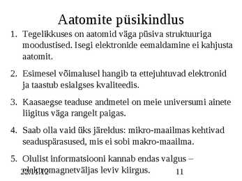 Aatomi- ja tuumafüüsika #11