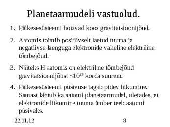 Aatomi- ja tuumafüüsika #8