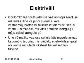 Elekter ja magnetism #11