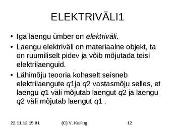 Elekter ja magnetism #12