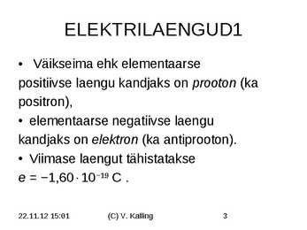 Elekter ja magnetism #3
