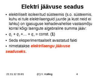 Elekter ja magnetism #4