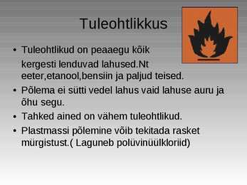 Ohutusnõuded kemikaalide kasutamisel #3