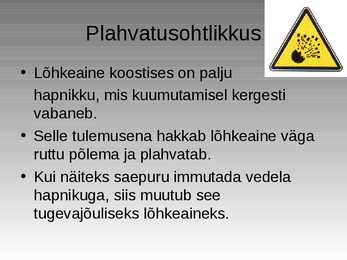 Ohutusnõuded kemikaalide kasutamisel #5