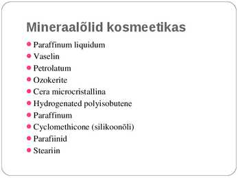 Kemikaalid kosmeetikas #13