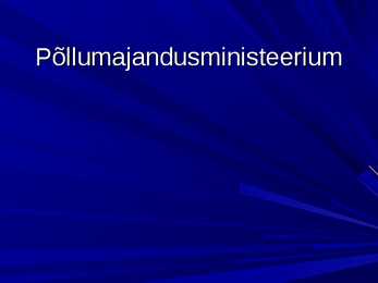 Põllumajandusministeerium