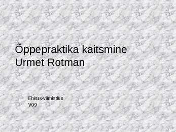 Praktika aruande näidis