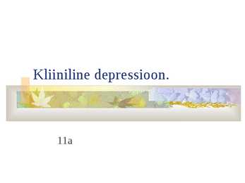 Kliiniline depressioon
