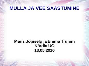 Mulla ja Vee Saastumine